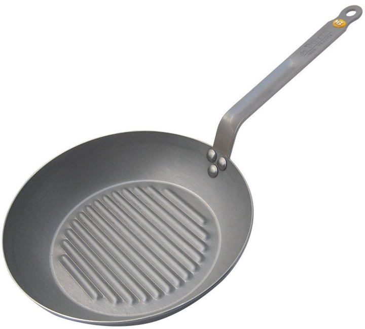De Buyer Mineral B Element -stekpanna med grillränder, kolstål, 26 cm i gruppen HEM, HUSHÅLL & TRÄDGÅRD / Köksredskap / Stekpannor hos TP E-commerce Nordic AB (C54517)