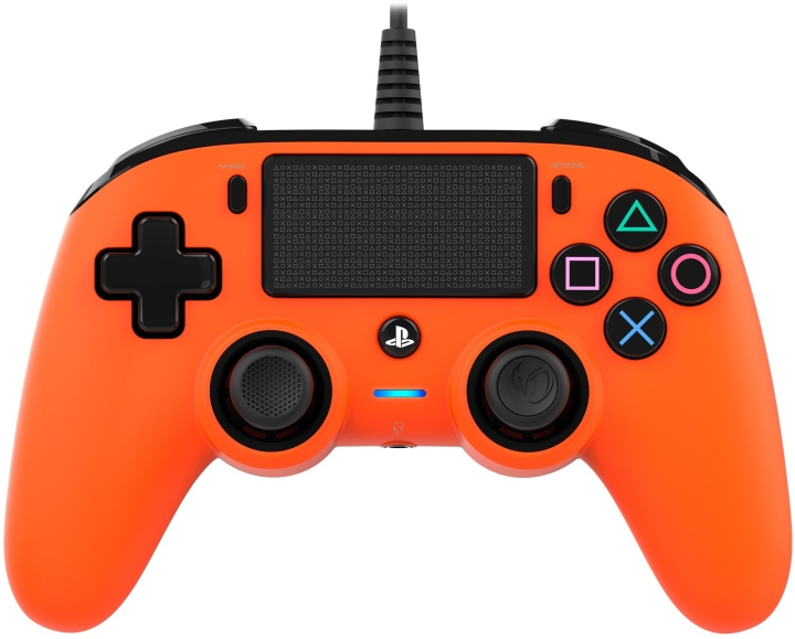 Nacon Wired Compact Controller, Orange, PS4 i gruppen HEMELEKTRONIK / Spelkonsoler & Tillbehör / Sony PlayStation 4 / Tillbehör hos TP E-commerce Nordic AB (C54529)