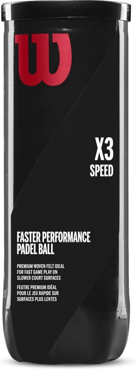 Wilson Padel X3 Speed - padelbollar, 3 kpl i gruppen SPORT, FRITID & HOBBY / Sportutrustning / Padeltillbehör hos TP E-commerce Nordic AB (C54565)