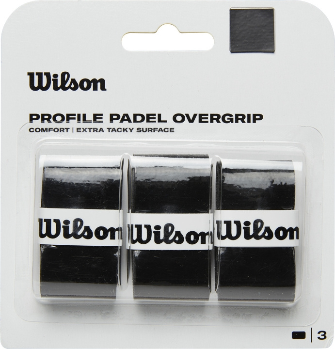 Wilson Profil Padel Overgrip -handgrepp, 3 stycken, svart. i gruppen SPORT, FRITID & HOBBY / Sportutrustning / Padeltillbehör hos TP E-commerce Nordic AB (C54595)