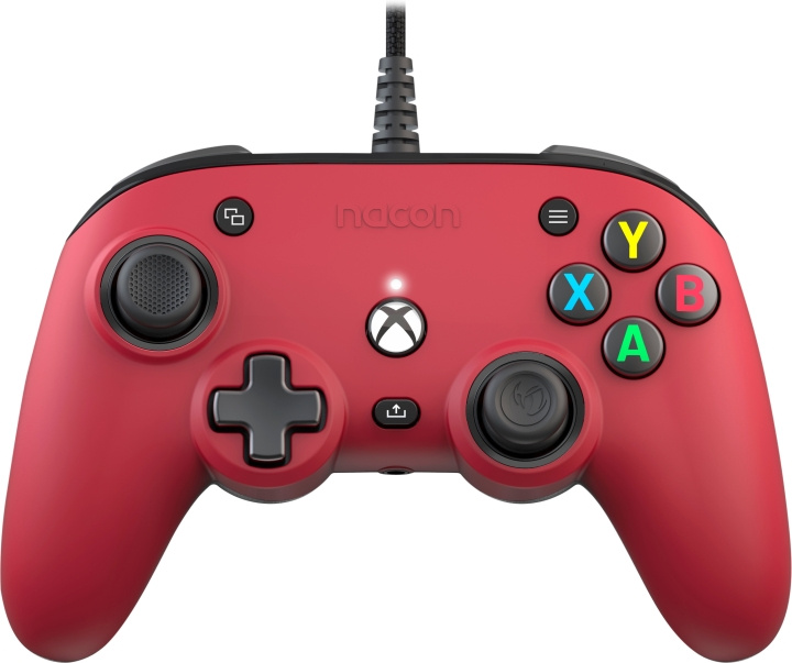 Nacon Pro Compact trådbunden spelkontroll, röd, Xbox / PC i gruppen HEMELEKTRONIK / Spelkonsoler & Tillbehör / Xbox Series X/S hos TP E-commerce Nordic AB (C54622)