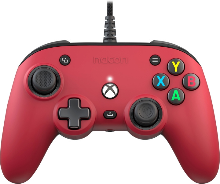 Nacon Pro Compact trådbunden spelkontroll, röd, Xbox / PC i gruppen HEMELEKTRONIK / Spelkonsoler & Tillbehör / Xbox One / Tillbehör hos TP E-commerce Nordic AB (C54622)