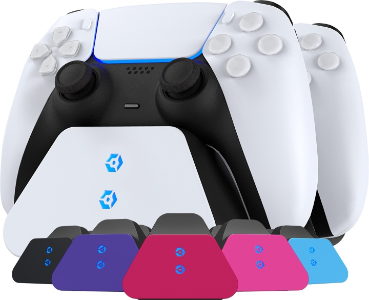 Gioteck Duo DualSense laddningsdocka, PS5 i gruppen HEMELEKTRONIK / Spelkonsoler & Tillbehör / Sony PlayStation 5 / Tillbehör hos TP E-commerce Nordic AB (C54634)