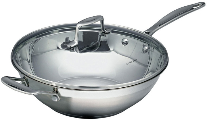 Scanpan Impact - wok-stekpanna, rostfritt stål, 32 cm i gruppen HEM, HUSHÅLL & TRÄDGÅRD / Köksredskap / Stekpannor hos TP E-commerce Nordic AB (C54683)