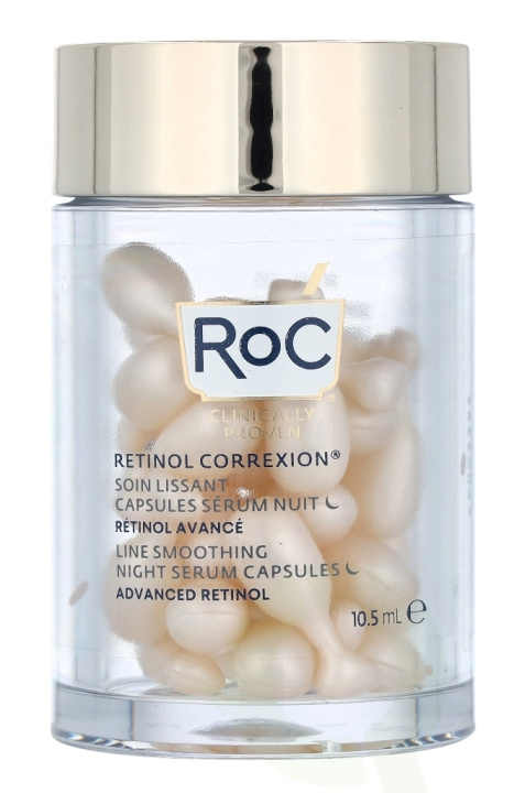 ROC Retinol Correxion Line Smoothing Night Serum 10.5 ml 30 Capsules i gruppen SKÖNHET & HÄLSA / Hudvård / Ansiktsvård / Serum Hud hos TP E-commerce Nordic AB (C55000)
