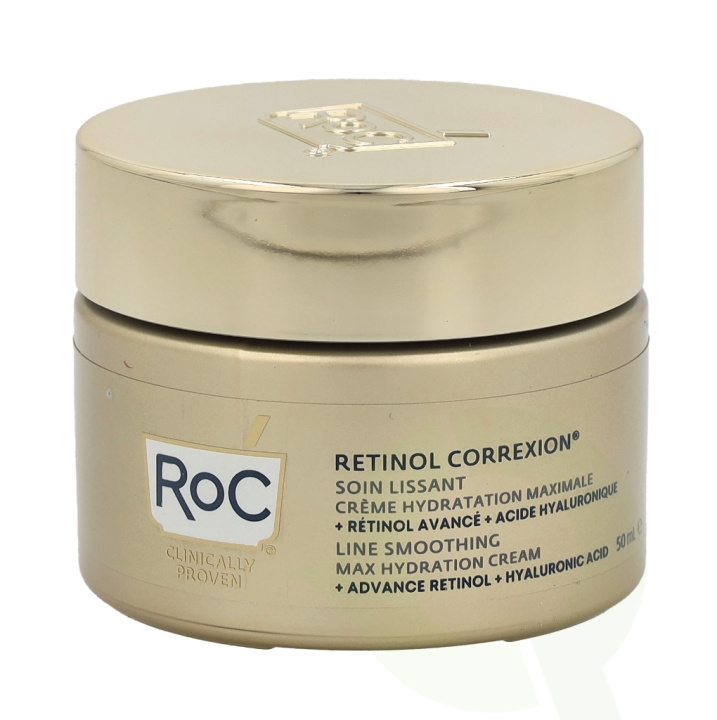 ROC Retinol Correxion Line Smoothing Max Hydration Cream 50 ml i gruppen SKÖNHET & HÄLSA / Hudvård / Ansiktsvård / Dagkräm hos TP E-commerce Nordic AB (C55003)
