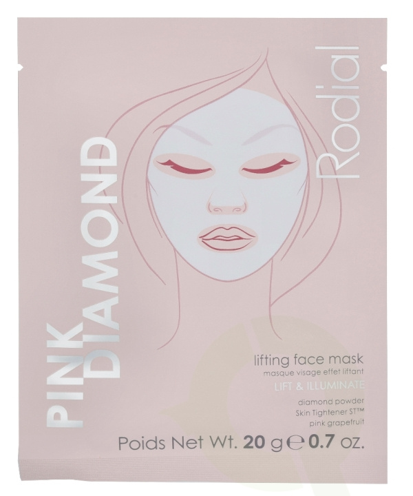 Rodial Pink Diamond Lifting Face Mask 80 gr 4x20gr i gruppen SKÖNHET & HÄLSA / Hudvård / Ansiktsvård / Masker hos TP E-commerce Nordic AB (C55031)
