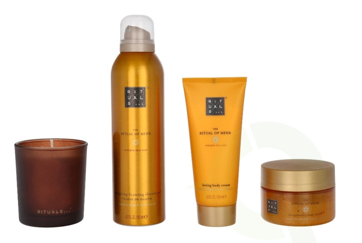 Rituals Mehr Set 565 ml Body Scrub 125 gr / Shower Gel 200 ml / Body Cream 100 ml / Scented Candle 140 gr i gruppen SKÖNHET & HÄLSA / Presentkit / Presentkit För Henne hos TP E-commerce Nordic AB (C55159)