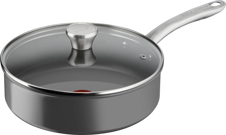 Tefal (RE)NEW+ -Sauteuse, 24 cm, keramisk beläggning, grå i gruppen HEM, HUSHÅLL & TRÄDGÅRD / Köksredskap / Grytor & Kastruller hos TP E-commerce Nordic AB (C55346)