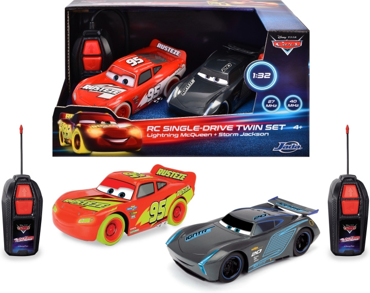 Jada RC Disney Cars Glow Racers - fjärrstyrda bilar, Salama & Jackson i gruppen LEKSAKER, BARN- & BABYPRODUKTER / Radiostyrt / Radiostyrda bilar hos TP E-commerce Nordic AB (C55406)