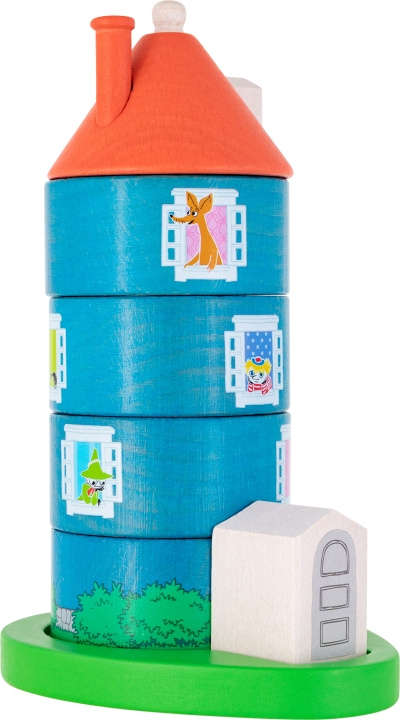 Mumin - stapelbart Muminhus, trä i gruppen LEKSAKER, BARN- & BABYPRODUKTER / Leksaker / Byggleksaker / Byggklossar & övriga byggleksaker hos TP E-commerce Nordic AB (C55411)