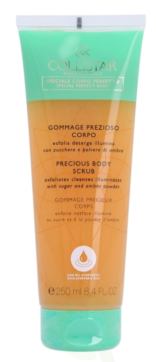 Collistar Precious Body Scrub 250 ml With Sugar And Amber Powder i gruppen SKÖNHET & HÄLSA / Hudvård / Ansiktsvård / Skrubb / Peeling hos TP E-commerce Nordic AB (C55590)