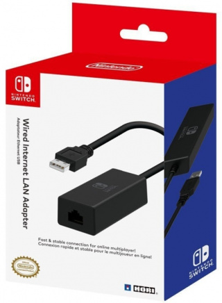 Hori Wired Internet LAN Adapter -nätadapter för kabelanslutning till internet, Switch.