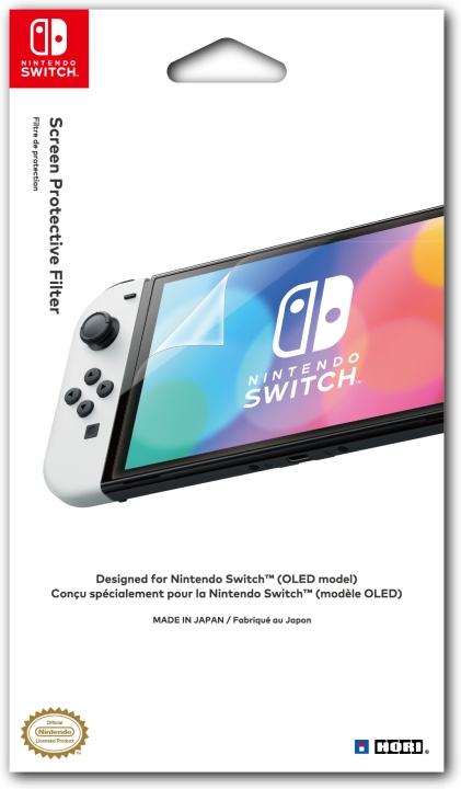 Hori Screen Skyddande Filter - skyddsfilm, Switch OLED i gruppen HEMELEKTRONIK / Spelkonsoler & Tillbehör / Nintendo Switch / Tillbehör hos TP E-commerce Nordic AB (C56105)