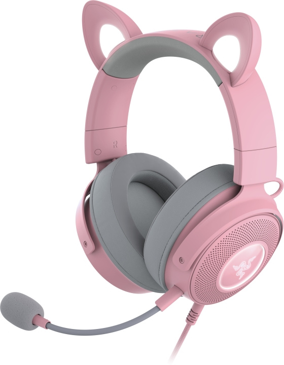 Razer Kraken Kitty V2 Pro Gaming Headset, Rosa i gruppen DATORER & KRINGUTRUSTNING / Gaming / Headset hos TP E-commerce Nordic AB (C56123)