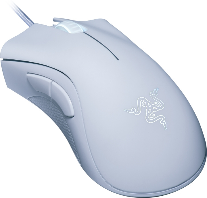 Razer Deathadder Essential spelmus, vit i gruppen DATORER & KRINGUTRUSTNING / Gaming / Möss hos TP E-commerce Nordic AB (C56138)