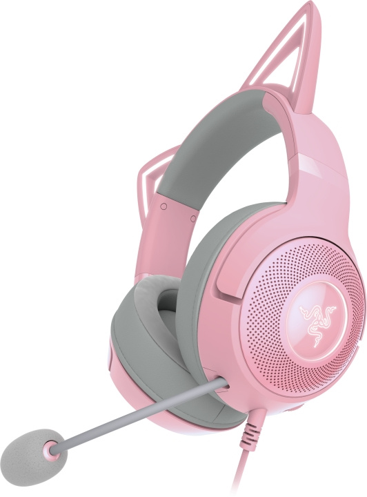 Razer Kraken Kitty V2 Gaming Headset, Rosa i gruppen DATORER & KRINGUTRUSTNING / Gaming / Headset hos TP E-commerce Nordic AB (C56140)