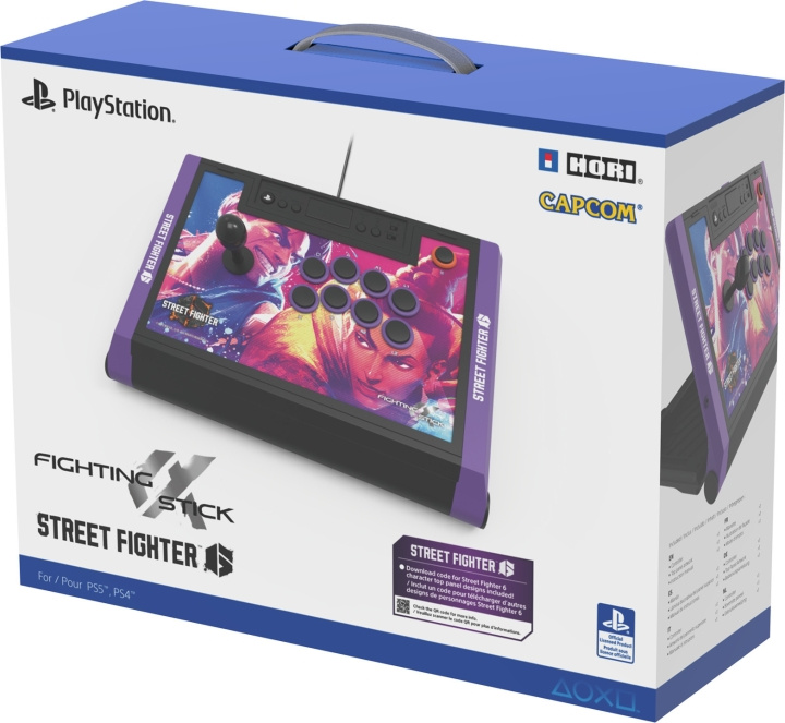Hori Fighting Stick Alpha - Spelkontroll för Street Fighter 6, PS4 / PS5 / PC i gruppen HEMELEKTRONIK / Spelkonsoler & Tillbehör / Sony PlayStation 5 hos TP E-commerce Nordic AB (C56163)