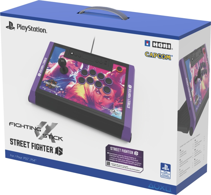 Hori Fighting Stick Alpha - Spelkontroll för Street Fighter 6, PS4 / PS5 / PC i gruppen HEMELEKTRONIK / Spelkonsoler & Tillbehör / Sony PlayStation 5 / Tillbehör hos TP E-commerce Nordic AB (C56163)