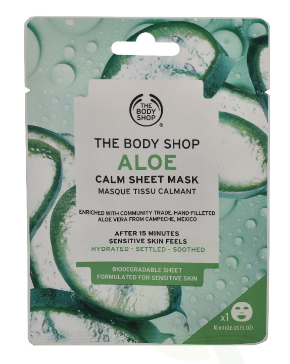 The Body Shop Sheet Mask 18 ml Calm - Aloe i gruppen SKÖNHET & HÄLSA / Hudvård / Ansiktsvård / Masker hos TP E-commerce Nordic AB (C56335)