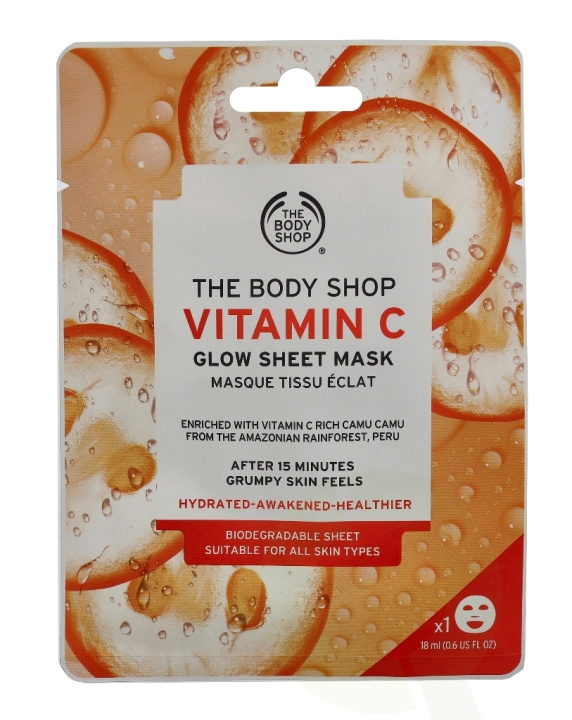 The Body Shop Sheet Mask 18 ml Glow - Vitamin C i gruppen SKÖNHET & HÄLSA / Hudvård / Ansiktsvård / Masker hos TP E-commerce Nordic AB (C56336)