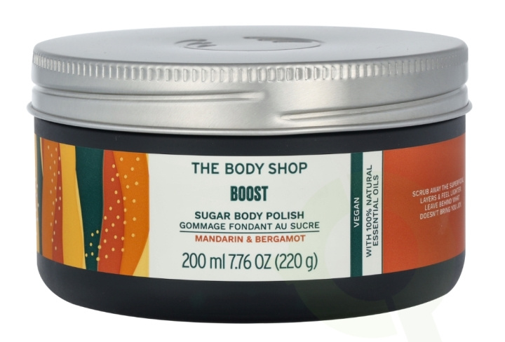 The Body Shop Boost Sugar Body Polish 200 ml Mandarin & Bergamot i gruppen SKÖNHET & HÄLSA / Hudvård / Ansiktsvård / Skrubb / Peeling hos TP E-commerce Nordic AB (C56357)