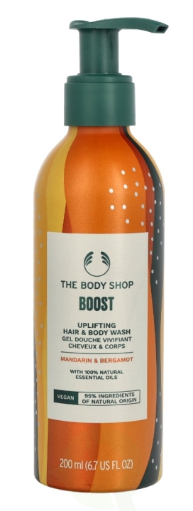The Body Shop Boost Invigorating Hair & Body Wash 200 ml Mandarin & Bergamot i gruppen SKÖNHET & HÄLSA / Hudvård / Kroppsvård / Bad & Duschcreme hos TP E-commerce Nordic AB (C56369)
