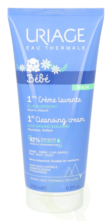 Uriage Bebe 1st Cleansing Cream 200 ml Bain i gruppen LEKSAKER, BARN- & BABYPRODUKTER / Babysaker / Sköta & Hygien hos TP E-commerce Nordic AB (C56574)