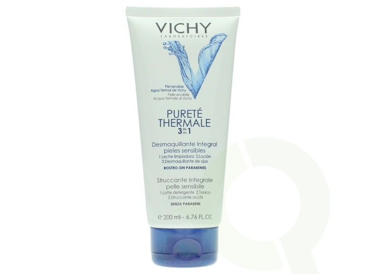 Vichy Purete Thermale 3In1 One Step Cleanser 200 ml Sensitive Skin - 1.Cleansing Milk, 2.Toner, 3.Eye Make-up Remover i gruppen SKÖNHET & HÄLSA / Hudvård / Ansiktsvård / Rengöring hos TP E-commerce Nordic AB (C56603)