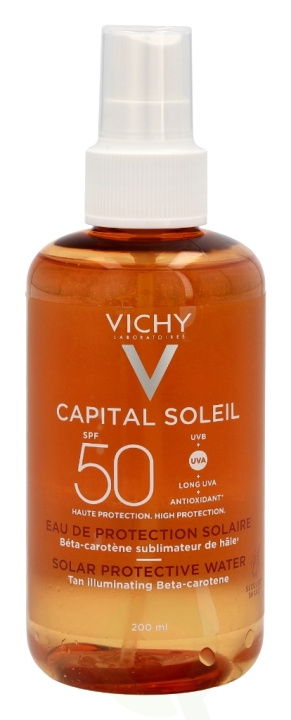 Vichy Capital Soleil Solar Prot. Water SPF50 - Enhanced Tan 200 ml i gruppen SKÖNHET & HÄLSA / Hudvård / Solskydd & Tanning / Solskydd hos TP E-commerce Nordic AB (C56660)