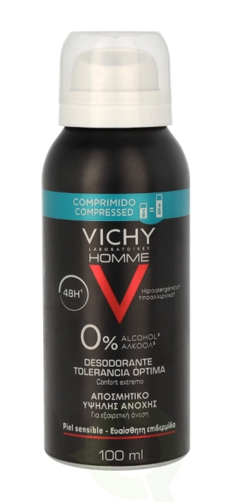 Vichy Homme 48H Optimal Tolerance Deodorant Spray 100 ml i gruppen SKÖNHET & HÄLSA / Doft & Parfym / Deodorant / Deo för honom hos TP E-commerce Nordic AB (C56668)