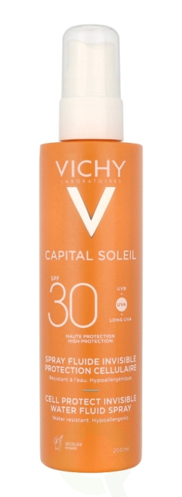 Vichy Capital Soleil Cell Protect Water Fluid Spray SPF30+ 200 ml i gruppen SKÖNHET & HÄLSA / Hudvård / Solskydd & Tanning / Solskydd hos TP E-commerce Nordic AB (C56674)