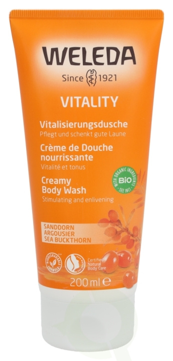 Weleda Vitality Creamy Body Wash 200 ml Sanddorn, Stimulating And Enlivening i gruppen SKÖNHET & HÄLSA / Hudvård / Kroppsvård / Bad & Duschcreme hos TP E-commerce Nordic AB (C56727)