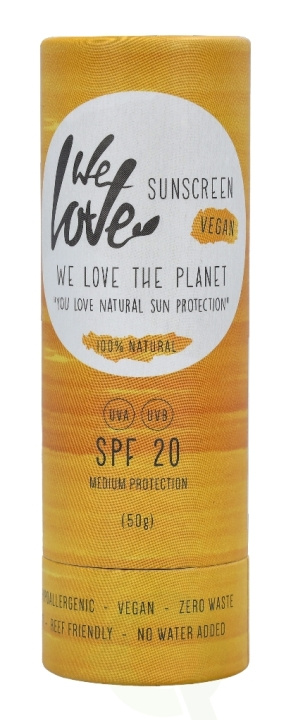 We Love The Planet Vegan Sunscreen Stick SPF20 50 gr i gruppen SKÖNHET & HÄLSA / Hudvård / Solskydd & Tanning / Solskydd hos TP E-commerce Nordic AB (C56774)