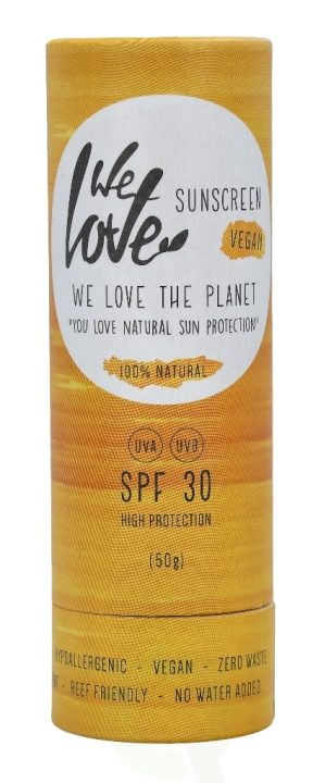 We Love The Planet Vegan Sunscreen Stick SPF30 50 gr i gruppen SKÖNHET & HÄLSA / Hudvård / Solskydd & Tanning / Solskydd hos TP E-commerce Nordic AB (C56775)
