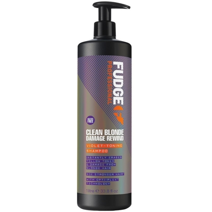 Fudge Clean Blonde Damage Rewind Violet-Toning Shampoo 1000ml i gruppen SKÖNHET & HÄLSA / Hår & Styling / Hårvårdsprodukter / Schampo hos TP E-commerce Nordic AB (C56986)