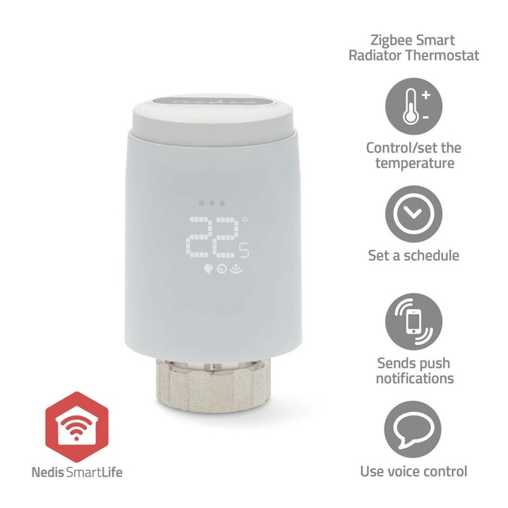 Nedis SmartLife Radiator Control | Zigbee 3.0 | Batteridriven | LED | Android™ / IOS i gruppen HEM, HUSHÅLL & TRÄDGÅRD / Smarta hem / Smarta sensorer hos TP E-commerce Nordic AB (C57005)