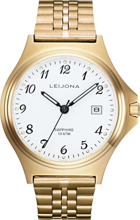 Leijona 5010-1907 -armbandsur, 37 mm, guld i gruppen SPORT, FRITID & HOBBY / Accessoarer / Klockor hos TP E-commerce Nordic AB (C57156)