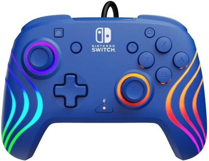 PDP Gaming Afterglow Wave Wired Controller - trådbunden spelkontroll, blå, Switch i gruppen HEMELEKTRONIK / Spelkonsoler & Tillbehör / Nintendo Switch / Tillbehör hos TP E-commerce Nordic AB (C57280)