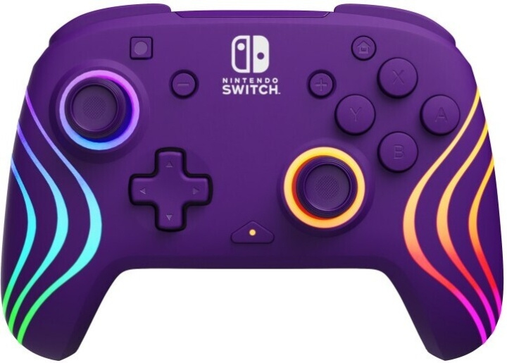 PDP Gaming Afterglow Wave Wireless Controller - trådlös spelkontroll, lila, Switch i gruppen HEMELEKTRONIK / Spelkonsoler & Tillbehör / Nintendo Switch / Tillbehör hos TP E-commerce Nordic AB (C57282)