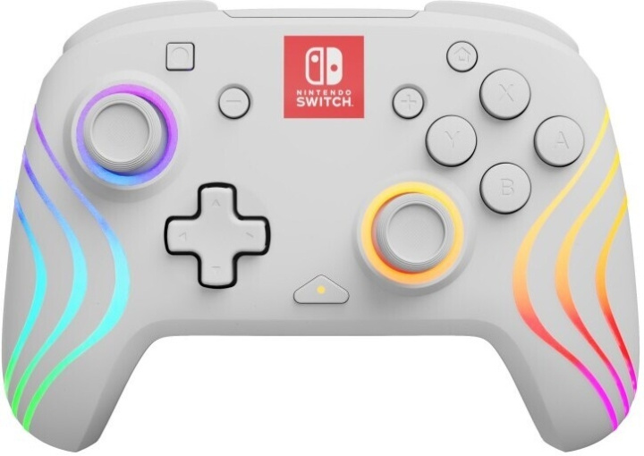 PDP Gaming Afterglow Wave Wireless Controller - trådlös spelkontroll, vit, Switch i gruppen HEMELEKTRONIK / Spelkonsoler & Tillbehör / Nintendo Switch / Tillbehör hos TP E-commerce Nordic AB (C57283)