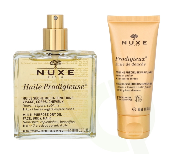 Nuxe Prodigieus Collection Set 130 ml Dry Oil 100ml/Shower Oil 30ml i gruppen SKÖNHET & HÄLSA / Presentkit / Presentkit För Henne hos TP E-commerce Nordic AB (C57575)