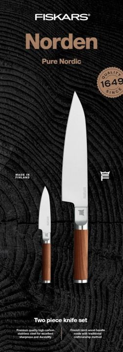 Fiskars Norden knivset, stor kockkniv och grönsakskniv i gruppen HEM, HUSHÅLL & TRÄDGÅRD / Köksredskap / Köksknivar & Knivslipar hos TP E-commerce Nordic AB (C57647)