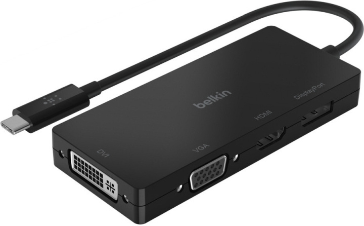 Belkin USB-C® - 4-in-1 videoadapter i gruppen DATORER & KRINGUTRUSTNING / Bärbara datorer & tillbehör / Dockningsstation hos TP E-commerce Nordic AB (C57684)
