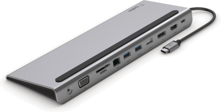 Belkin USB-C 11-in-1 Multiport - dockningsstation i gruppen DATORER & KRINGUTRUSTNING / Bärbara datorer & tillbehör / Dockningsstation hos TP E-commerce Nordic AB (C57688)