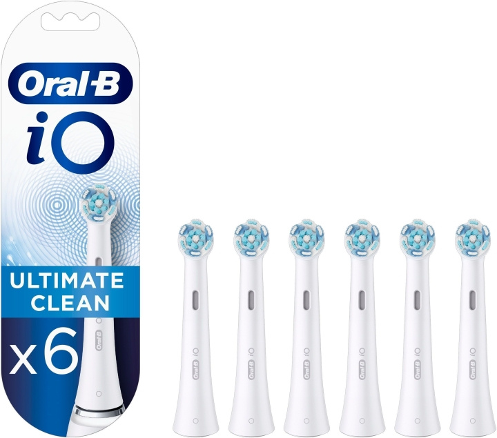 Oral B iO Ultimate Clean - borsthuvud, vit, 6 stycken i gruppen SKÖNHET & HÄLSA / Munvård / Borsthuvuden & Tillbehör hos TP E-commerce Nordic AB (C57742)