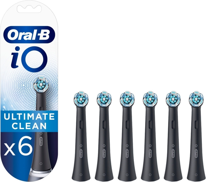 Oral B iO Ultimate Clean - tandborsthuvud, svart, 6 stycken i gruppen SKÖNHET & HÄLSA / Munvård / Borsthuvuden & Tillbehör hos TP E-commerce Nordic AB (C57743)