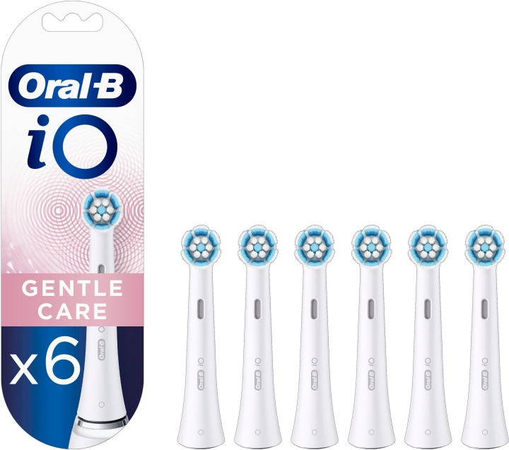 Oral B iO Gentle Care - borsthuvuden, vit, 6 stycken i gruppen SKÖNHET & HÄLSA / Munvård / Borsthuvuden & Tillbehör hos TP E-commerce Nordic AB (C57744)