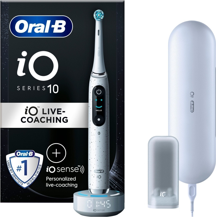 Oral B iO 10 - elektrisk tandborste, vit i gruppen SKÖNHET & HÄLSA / Munvård / Eltandborstar hos TP E-commerce Nordic AB (C57749)