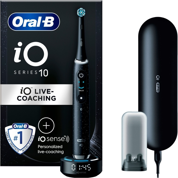 Oral B iO 10 - elektrisk tandborste, svart i gruppen SKÖNHET & HÄLSA / Munvård / Eltandborstar hos TP E-commerce Nordic AB (C57751)
